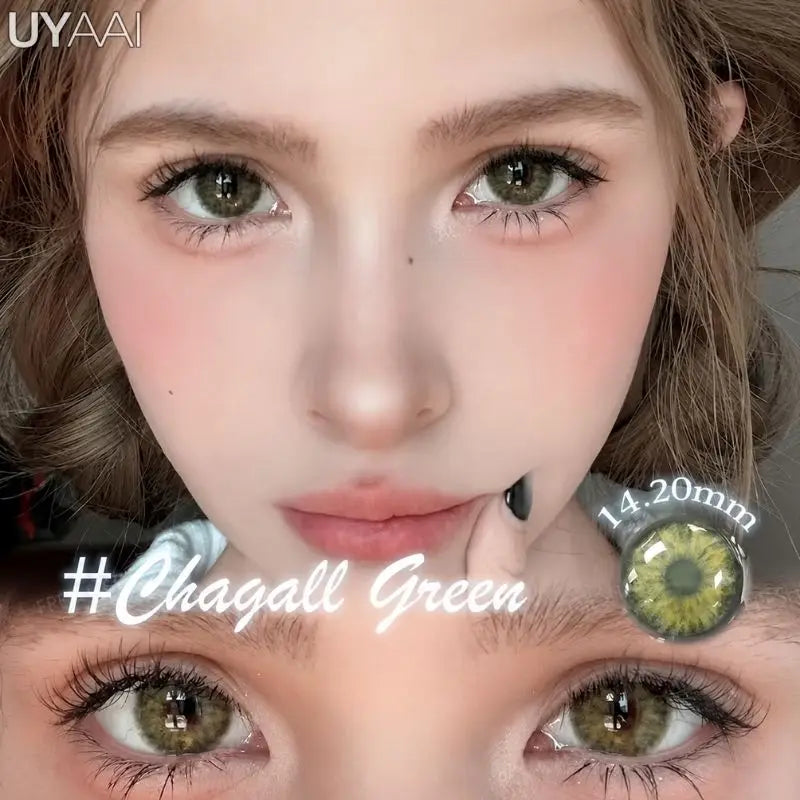 Color Contact Lenses Lenses Brown Pupils Color Contact Lenses for Eyes Green Lens 1 Pair/2pcs Pupils Cosmetic Lens