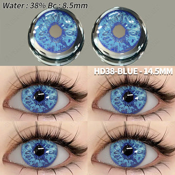 Cosplay Color Contact Lenses Halloween Contact Lenses for Eyes 2pcs Blue Color Contacts Anime Accessories Yellow Lenses