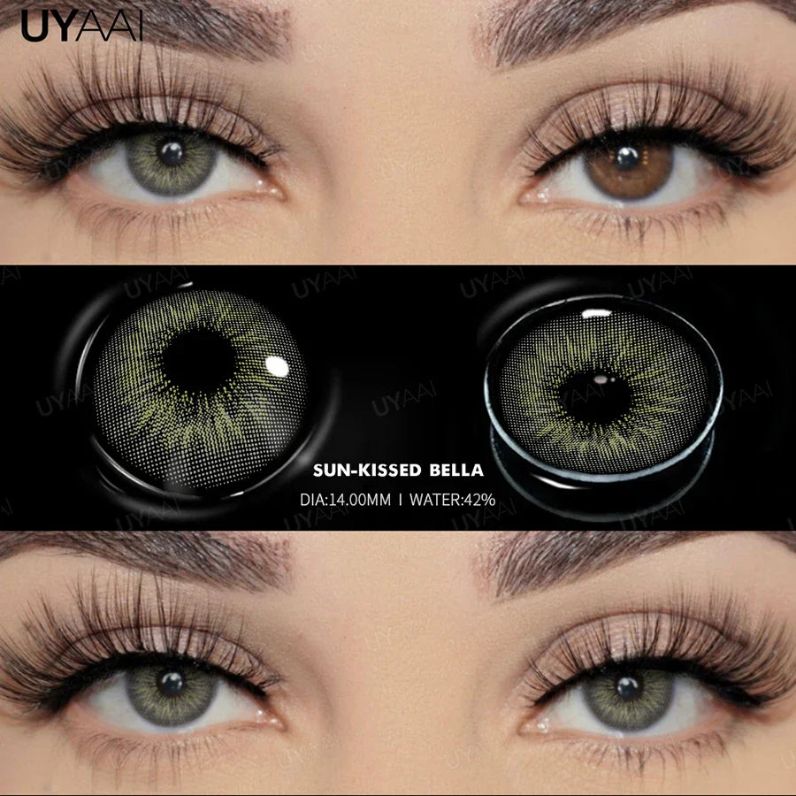1 Pair New Color Contact Lens Natural Pupils Green Lens Makeup Colored Pupils Gray  Brown Contact Lenses y2k Beauty