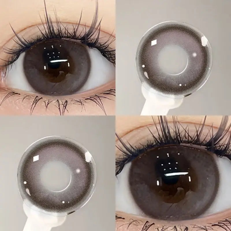 2pcs Korea Nature Fashion Colored Contact Lenses with Myopia Diopter Eyes Blue Eye Lenses Beauty Pupil New Fast Shipp