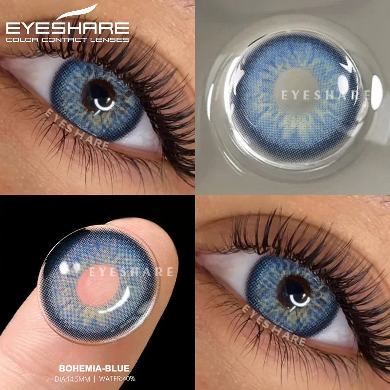 2pcs Natural Color Contact Lenses for Eyes Blue Eye Lenses Gray Pupils Lens Brown Lenses Yearly Cosmetic Green Contacts