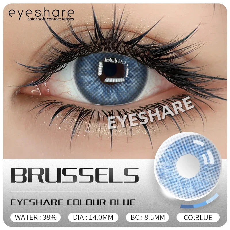 2Pcs Colored Contact Lenses for Eyes Natural Blue Eyes Lenses Gray Pupils High Quality Green Contacts Yearly Disposable
