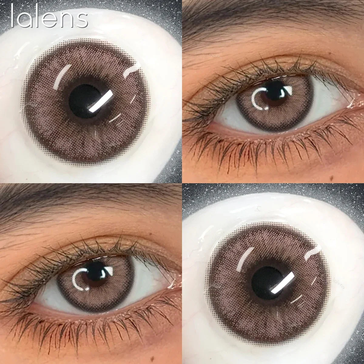 Natural Brown Half Yearly Disposable Colored Contact Lenses Daily Cosmetic Eye Contacts for Dating Makeup