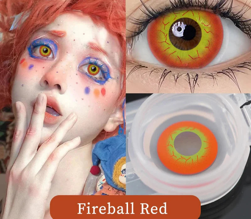 1 Pair Hot sales Color Contact Lenses with Diopter Myopia Eyes Cosplay Contacts Lens  Halloween Contact Lenses Makeup