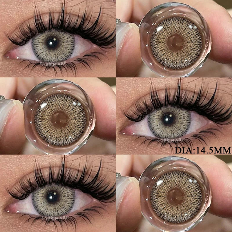 Color Contact Lenses For Eyes 1pair Yearly Natural Eye Green Color Lens Cosmetic Soft Eye Lenses Beauty Pupils Blue Lenses