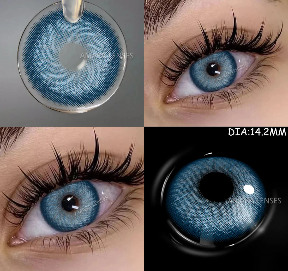 Color Contact Lenses For Eyes 1pair Yearly Natural Eye Color Lens Cosmetic Soft Eye Lenses Beauty Pupils with Lens Case