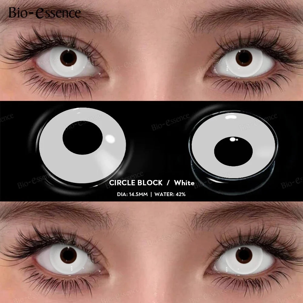 1 Pair Hallowee Contact Lenses for Eyes Cosplay Lenses Anime Lenses Anime Accessories Lenses Black Lenses Pink Lens