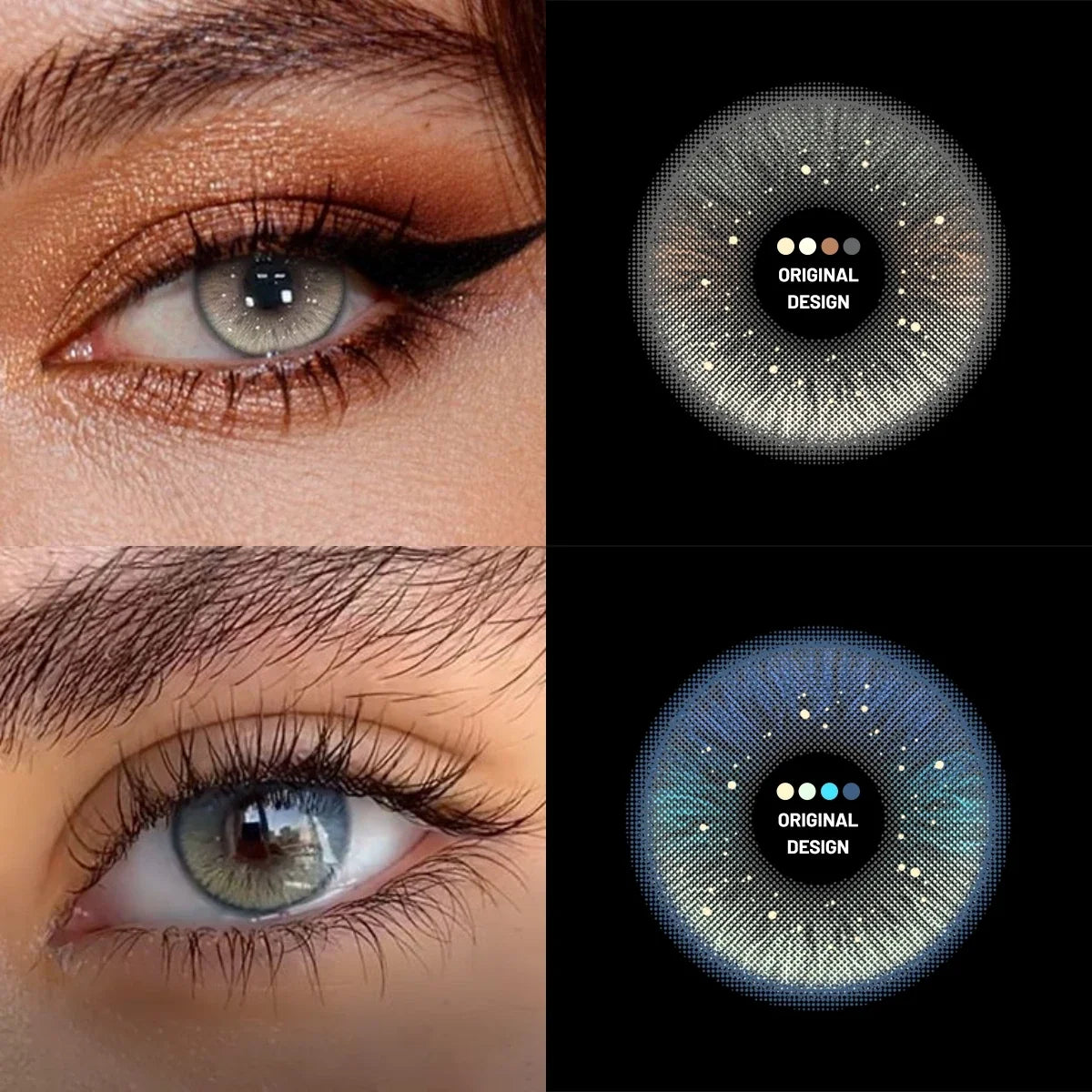 14.2mm Amour Brown Colored Contact Lenses for Eyes Beauty Cosmetic Half Year Disopsable Eye-Enlarging Soft Makeup Lens
