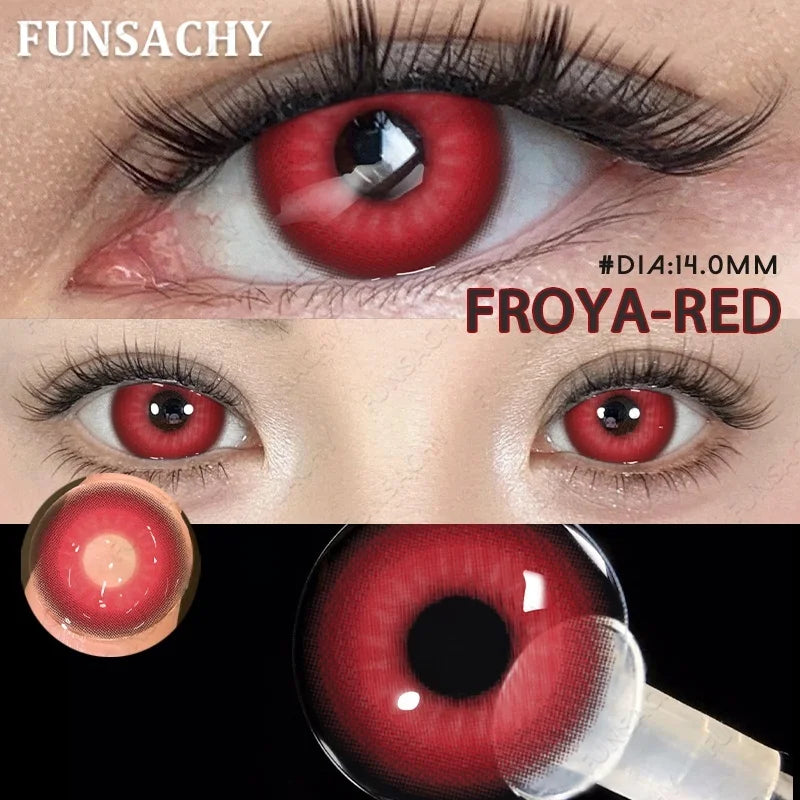 Cosplay Lenses White Black Contact Lenses for Halloween Party Makeup Contact Lens 14.0mm/14.5mm Anime Cosplay Softlens