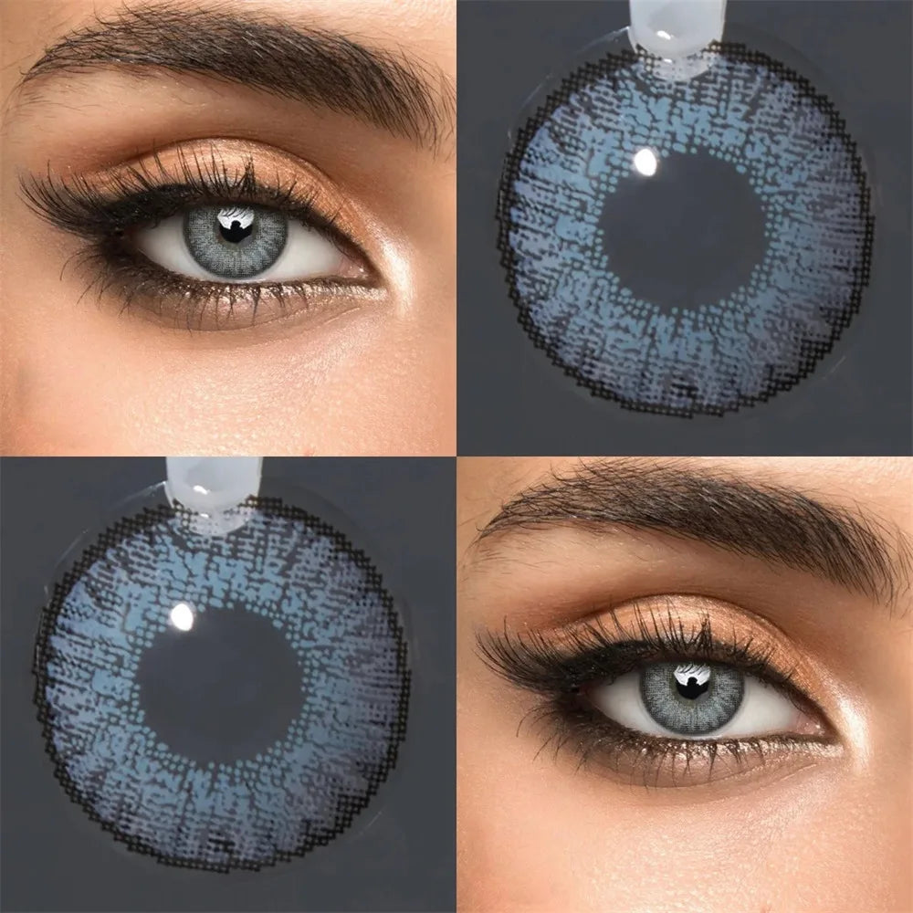 Eye Eyes Color Contacts Colored Contact Lenses Lens Small Pupil Beauty Cosmetic 3 Tones Green Daily 14.2mm 2Pcs 6 Months