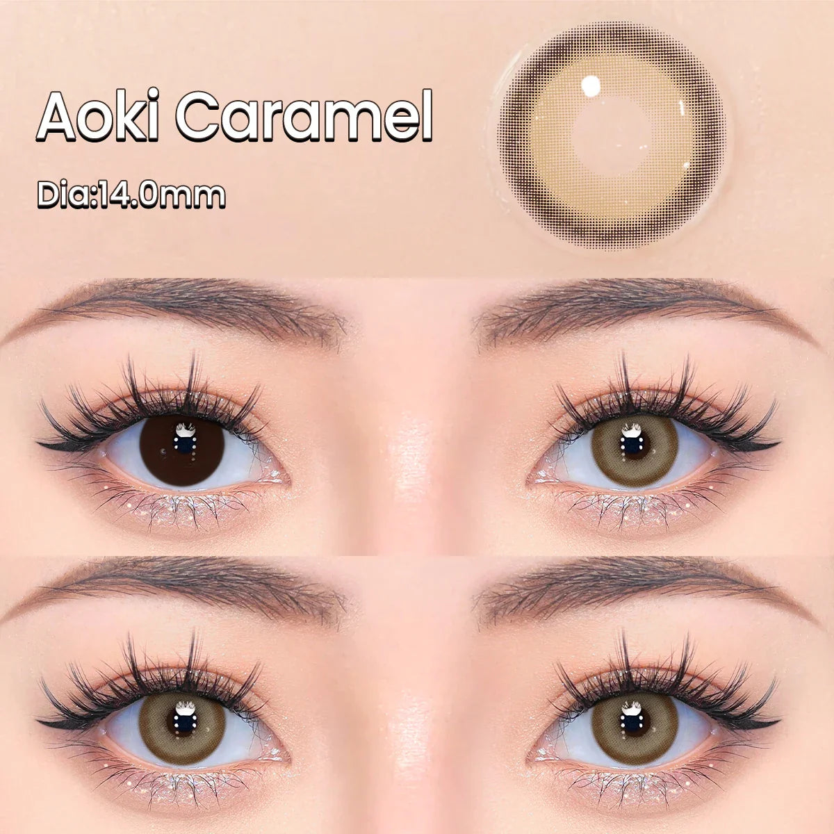 1 Pair New Color Contact Lens Natural Pupils Green Lens Makeup Colored Pupils Gray  Brown Contact Lenses y2k Beauty