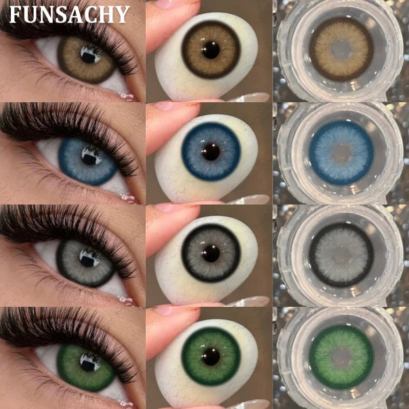 1 Pair Elesis Series Contact Lenses for Eyes Brown/Gray Colored Lenses Blue Natural Eye Contacts Annual Fast Shipping