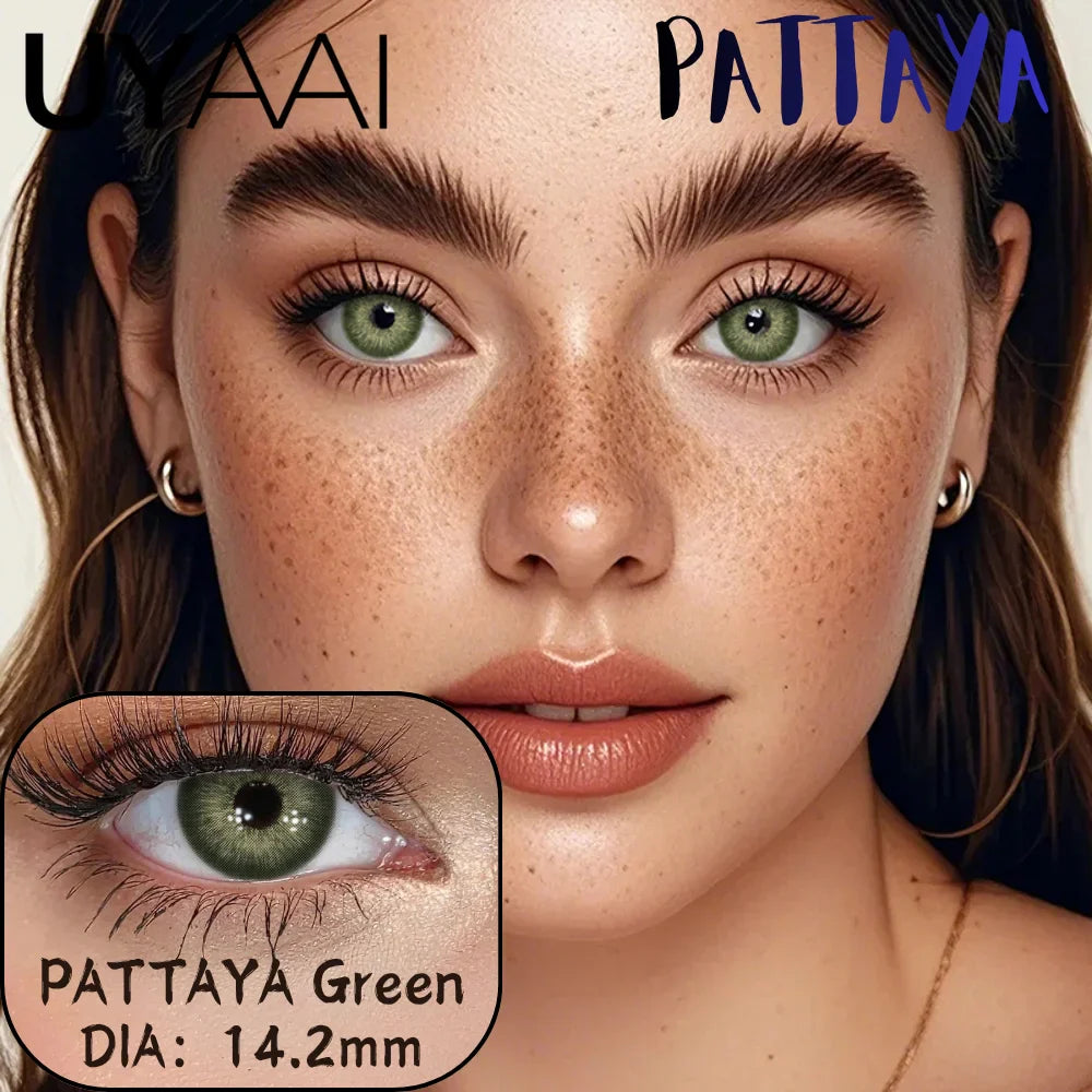 1 Pair Contact Lenses with Natural High Color Saturation & Defined Edge, Soft Age-Reducing Ambience