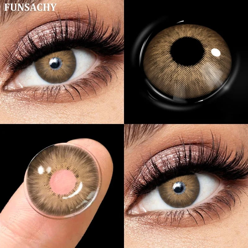 1 Pair Gray Color Contact Lenses for Eyes Natural Brown Blue Lenses Green Eye Contacts Beauty Cosmetic Pupils Yearly