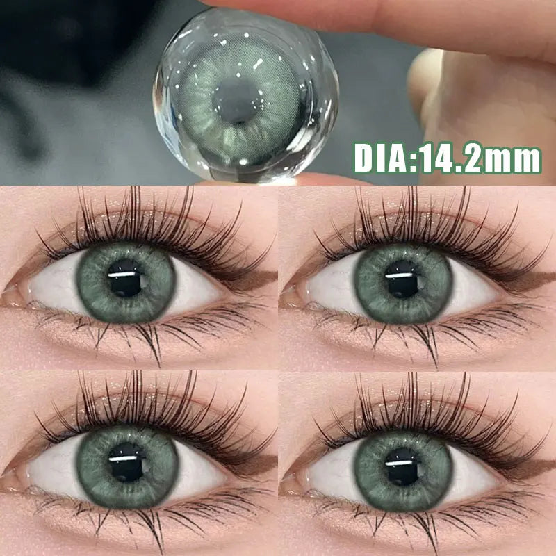 2pcs/Pair Myopia Natural Korean Lens Color Contact Lenses Blue Contact Lens Green Pupil Beauty Eyes Lenses Makeup New