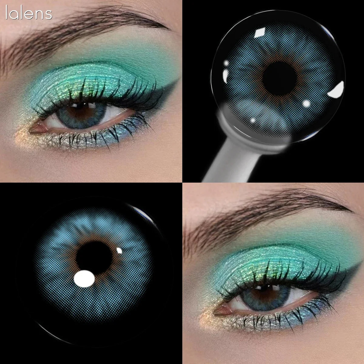 Blue Colored Contact Lenses 14.2mm 6 Months Disposable Green Brown Natural Eye Color Contacts Beauty Makeup