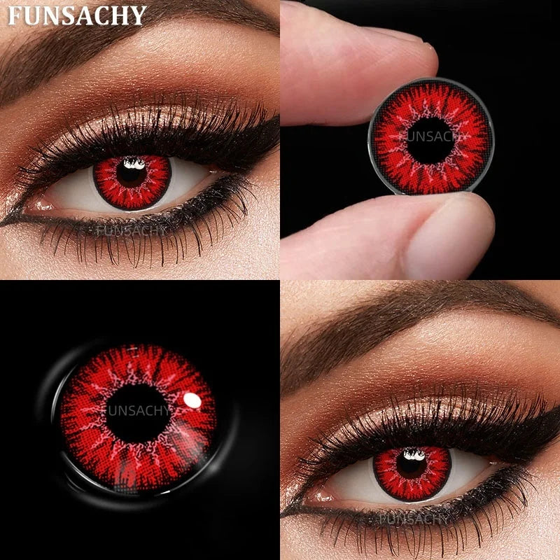 Cosplay White Contact Lenses for Eyes Anime Role Playing Lens Halloween Cosplay Black Contacts Yearly Cosmetics Pupils