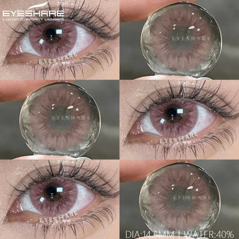 2Pcs Gray Color Contact Lenses For Eyes Natural Eye Brown Color Lens Cosmetic Soft Eye Lenses Beauty Pupils Blue Lenses