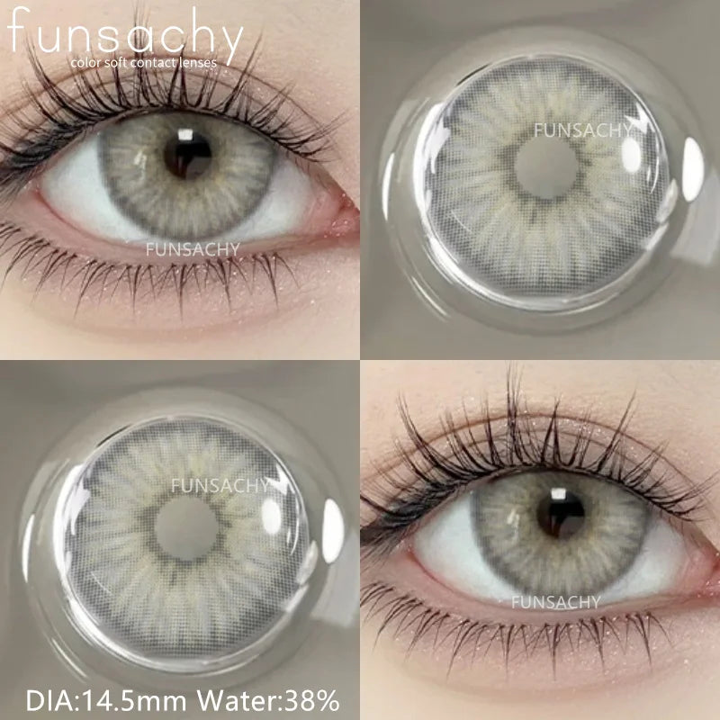 1pair Natural Color Contact Lenses for Eyes Blue Eye Lens Gray Lenses Fashion Korean Beauty Pupils Yearly Makeup Lens