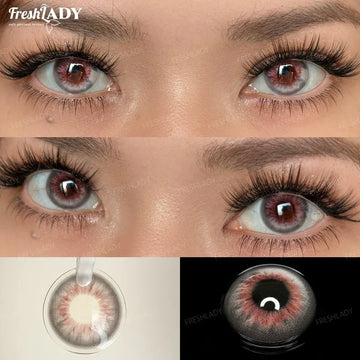 1 Pair Early Autumn Series Colored Contact Lenses Gray Eyes Natural Brown Eyes Contact Makeup Beauty 14.20mm Yearly