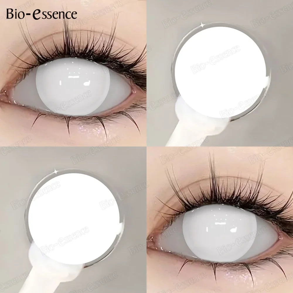 Anime Cosplay Contact Lenses Purple Lenses Halloween White Lenses Dragon Eye Cosplay Lenses Colored Pupils for Party