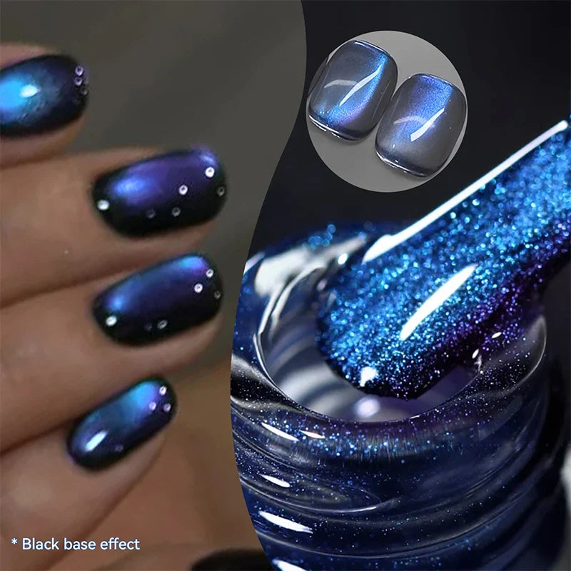 10ml Only Green Glass Bead Cat Magnetic Gel Nail Polish Guava Soda Grape Iced Crystal Salon Soak Off Gel Manicure