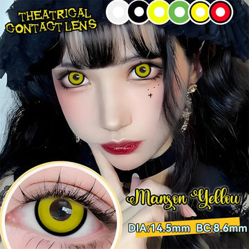 Color Contacts Contact Lenses Lens Halloween Cosplay Anime White Purple Cyan Red Blind Crazy Mesh Coser 2Pcs 1 Y