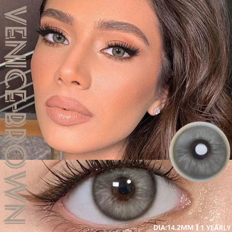 1Pair Color Contact Lenses for Eyes Blue Color Lenses Natural Gray Pupils for Eyes Green Lenses Brown Contacts Yearly