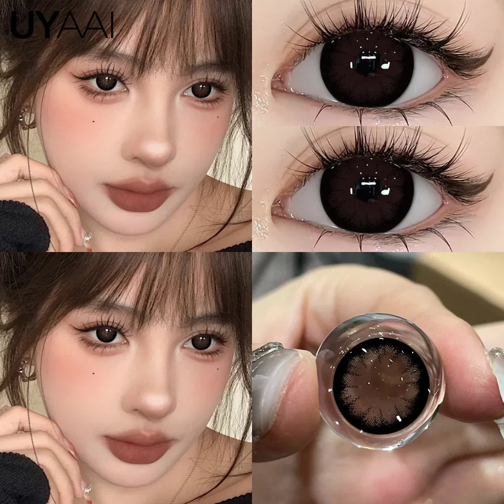 1 Pair Big Eye Color Lens Makeup Colorcon Brown Natural Color Eye Contacts Black Lenses y2k Korean Green Pupils