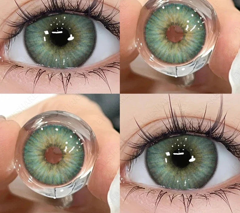 1Pair Fashion Colored Contact Lenses for Eyes Natural Contact Lenses Blue Eye Lenses Gray Pupils Yearly Cosmetic Lens