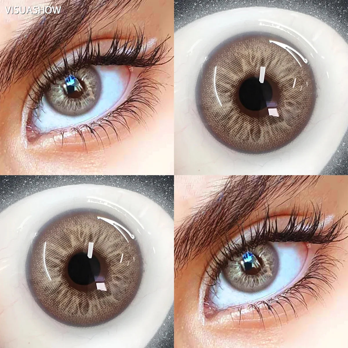 Unspoken Brown Yearly Disposable Colored Contacts Lenses for Eyes Daily Dating Makeup 14.2mm Soft Cosmetic Beauty Lens