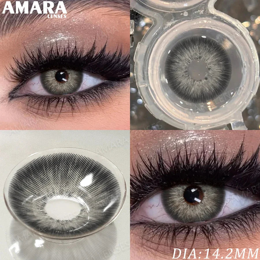 1 Pair Fashion Color Contact Lenses for Eyes Brown Lenses Colorcon Blue Lenses Yearly Beautiful Grey Eye Pupils Lens