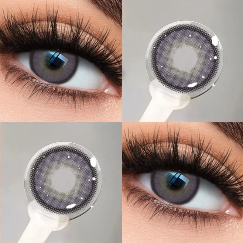 1Pair Purple Color Pupils Anime Contact Lenses with Degree Cosplay Accessories Color Korean Lens Beauty Fast Shipping