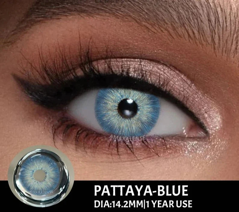 2pcs/pair New Colored Contact Lenses Fashion Green Eyes Lenses Natural Brown Eye Lenses Gray Contact Lens
