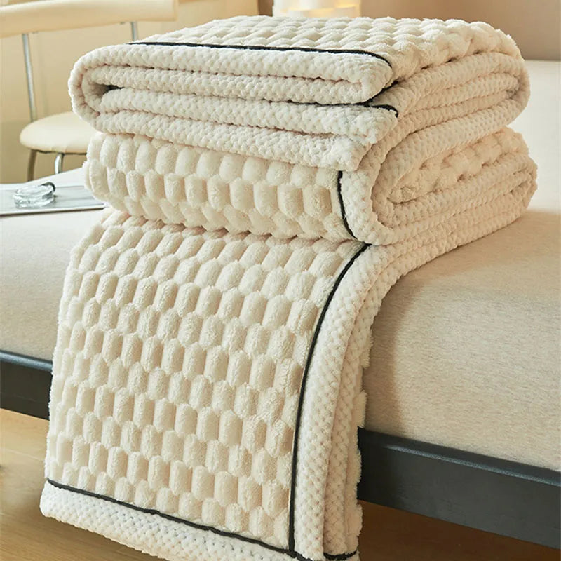 Turtle Velvet Autumn Winter Warm Sleeping Blanket Soft Comfortable Flannel Fleece Blankets for Bed Cozy Thickened Warmth Blanket