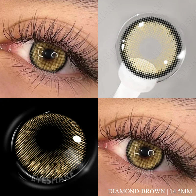 1 Pair Color Contact Lenses for Eyes Color Eye Lens Blue Eye Lenses Brown Lenses Gray Pupils Lens Yearly Green Contacts