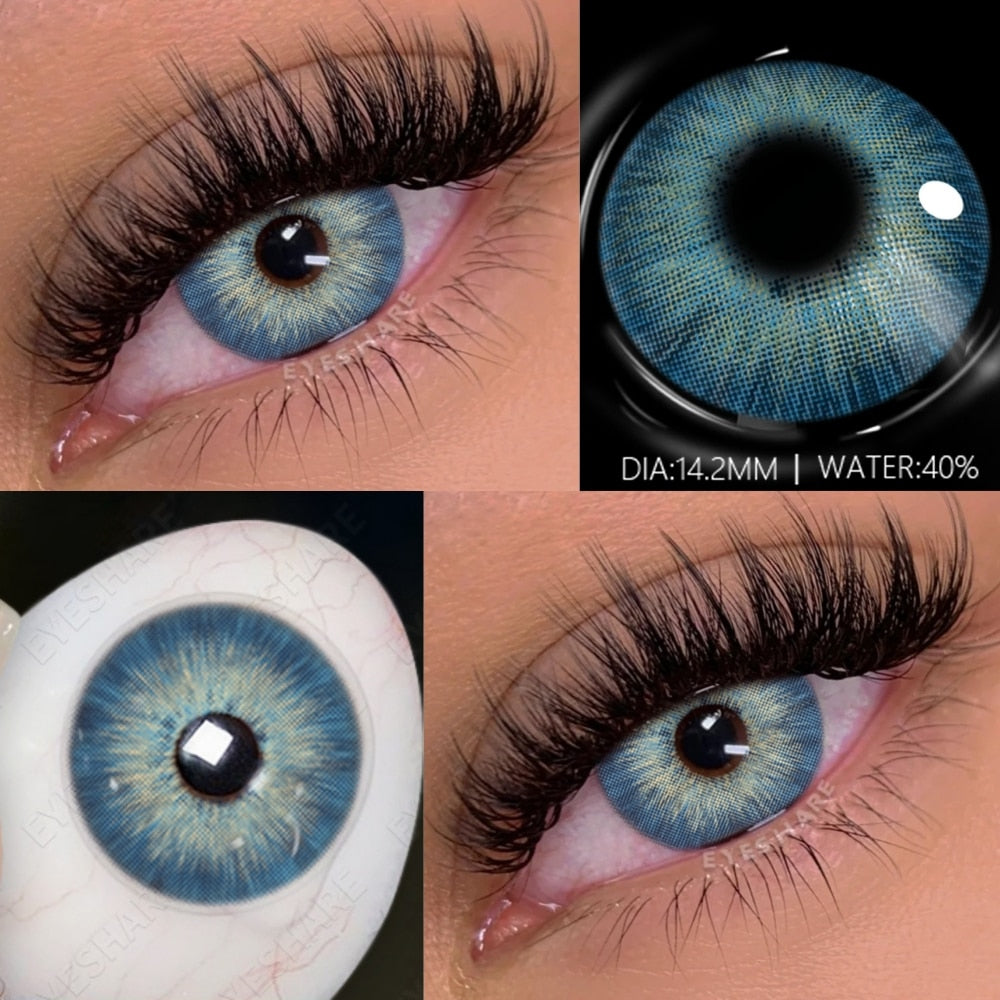 1Pair Brown Eye Lenses Color Contact Lenses for Eyes Lenses with Diopter Myopia Eyes Contacts Lens Fashion Gray Lenses