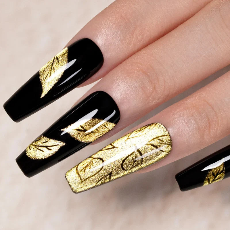 7.5ml Golden Gradient Cat Eye Nail Polish Gel Phototherapeutic Gel Soak Off Nail Magnetic Gel Polish Nail Art DlY