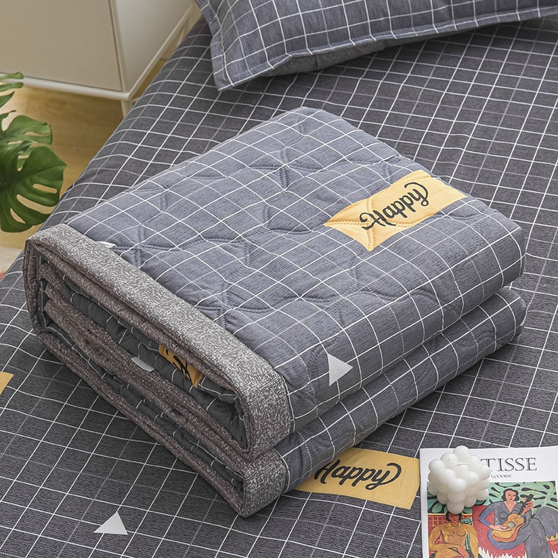Daisy Print Spring Summer Quilt Queen Mechanical Wash Comfortable Comforter Single Double Blanket Quilts for Children Adults