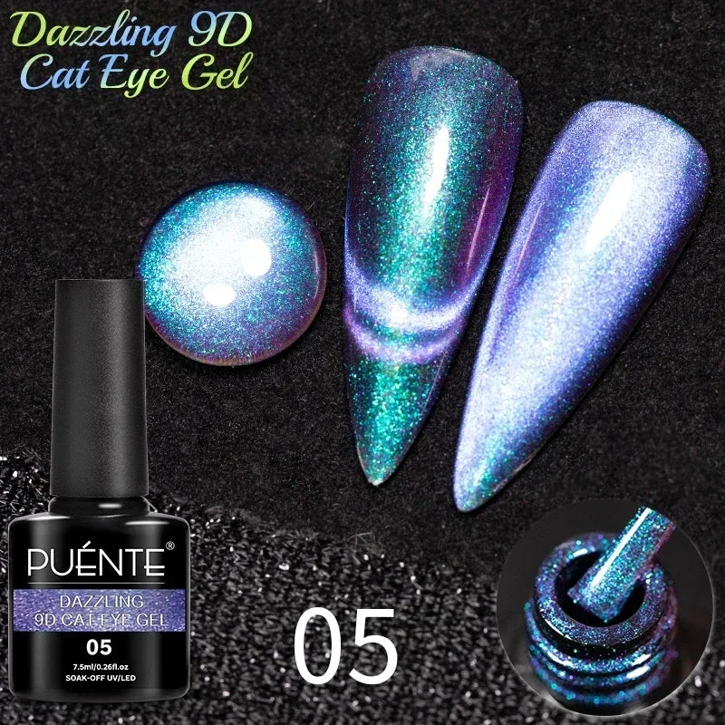 7.5ML Amber Moonlight Cat Magnetic Gel Nail Polish WaterLight Cat Eye Gel Soak Off Semi-Permanent Nail Art Varnish For Manicure