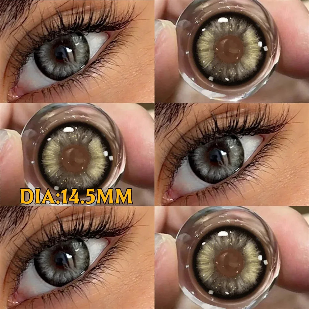 Eye Eyes Color Contacts Colored Contact Lenses Lens Small Pupil Daily Beauty Black Blue Brown 2Pcs 6 Months Half Year