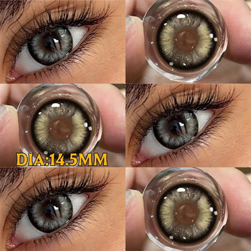 Eye Eyes Color Contacts Colored Contact Lenses Lens Small Pupil Daily Beauty Black Blue Brown 2Pcs 6 Months Half Year