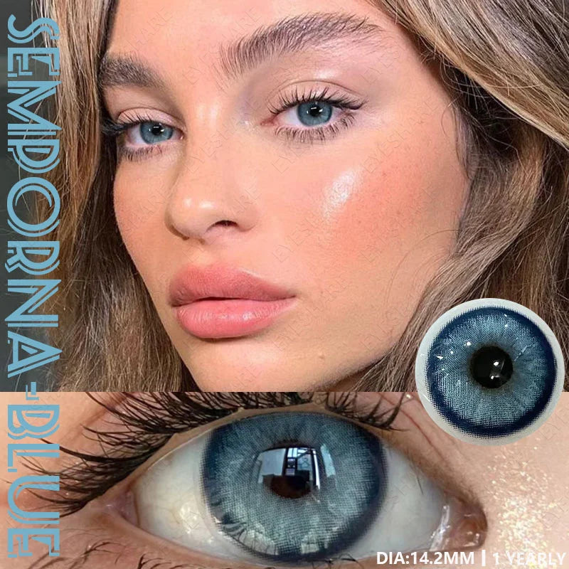 1Pair Color Contact Lenses for Eyes Blue Color Lenses Natural Gray Pupils for Eyes Green Lenses Brown Contacts Yearly