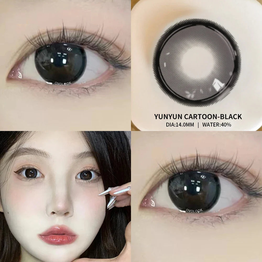 1 Pair Beauty 10 Colors Contact Lenses for Eyes Natural Pupil Color Lens Eyes for Myopia Free Shipping Half A Year Use