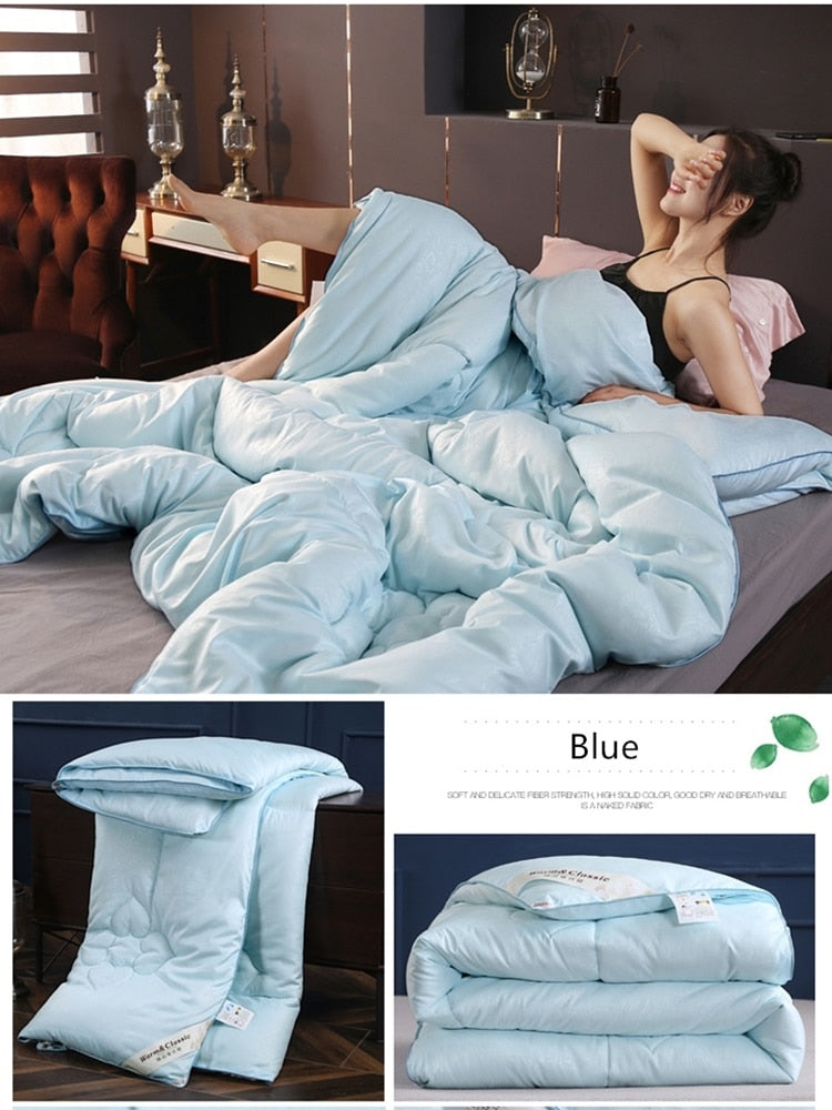 Nordic Natural Mulberry Luxury Silk Comforter Duvet Twin Queen King Full Size Cotton Blanket Quilt Couple Bedding In Filler