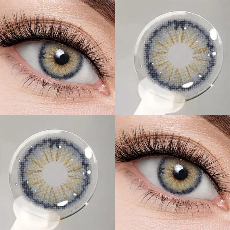 2PCS New Color Contact Lenses Korean Lenses With Prescription Beauty Pupils Makeup Iris style Colorcon Brown Contacts