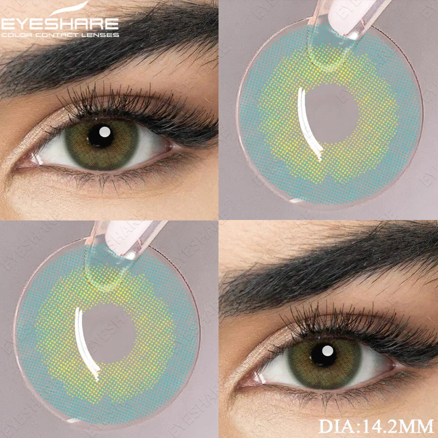 Blue Contact Lenses Colored Contacts for Eyes 1 pair Brown Eye Lenses Gray Lenses Yearly Cosmetic Makeup Eye Contacts