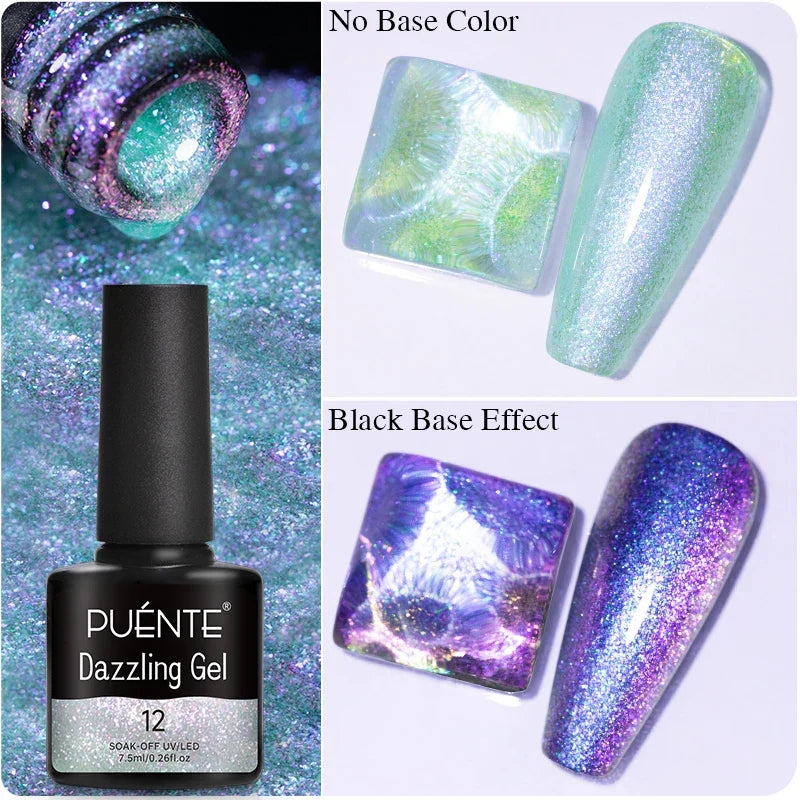 7.5ML Amber Moonlight Cat Magnetic Gel Nail Polish WaterLight Cat Eye Gel Soak Off Semi-Permanent Nail Art Varnish For Manicure