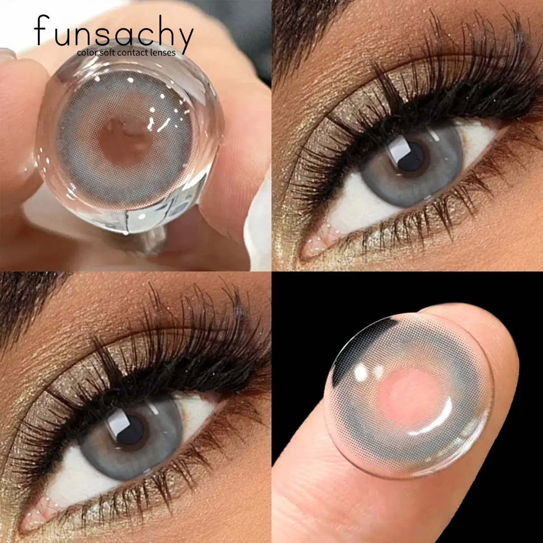2pcs New Colored Contact Lenses for Eyes Fashion Cosmetic Brown Pupils Gray Lenses for Eye Multicolored Contact Lens