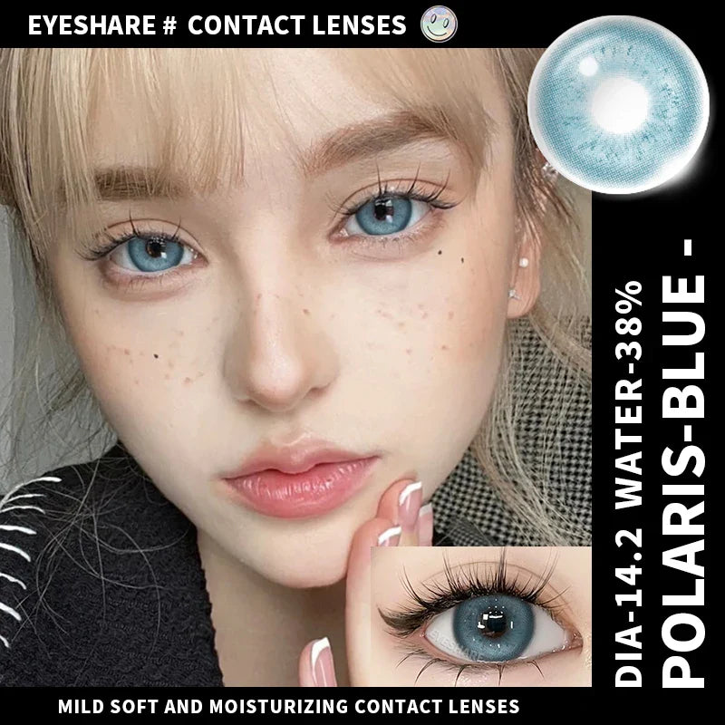 2Pcs Natural Color Contact Lenses for Eyes Korean Brown Lenses Beauty Fashion Gray Lense Blue Eye Lenses Pink Contacts